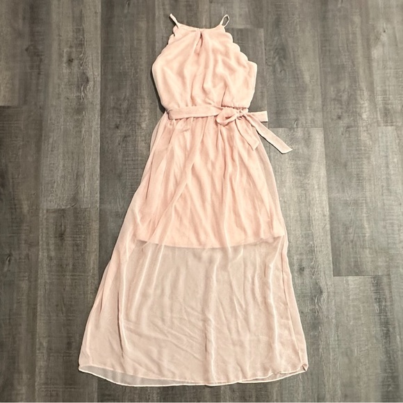 💞 Big Girls Size 14 Amy Byer Pink Maxi Dress - Picture 1 of 3